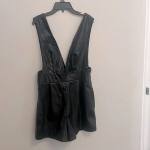 SHEIN Faux Leather Romper